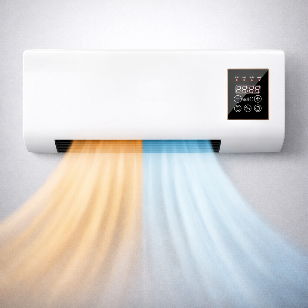 Aerotermă Electrică de Perete cu Funcție Duală